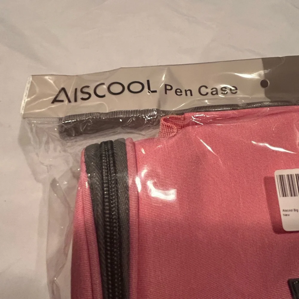 NWT Aiscool Pink Pencil, Pen, Stationary Case Organizer for School or Office